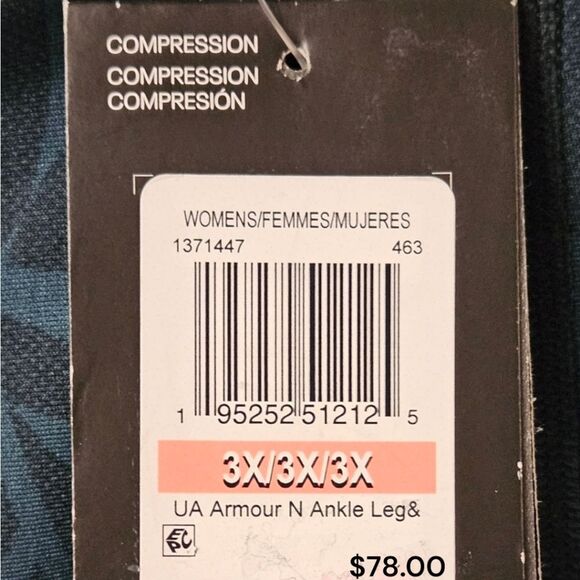 UNDER ARMOUR PLUS Multi- Color leaf Print High Rise Compression Ankle Leggings - Picture 12 of 16